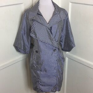 Stylish Black and White Trench Coat